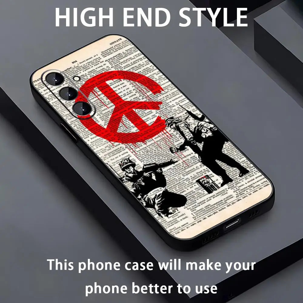 Banksy Graffiti Art Phone Case – Soft Cover for Samsung Galaxy A Series