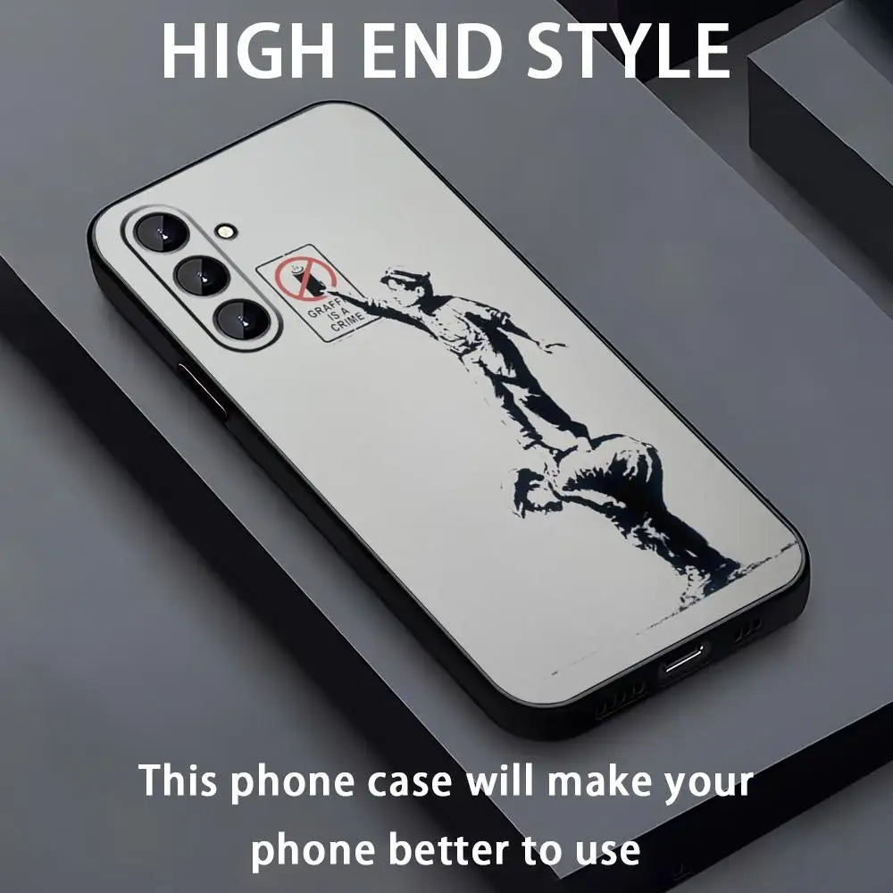 Banksy Graffiti Art Phone Case – Soft Cover for Samsung Galaxy A Series