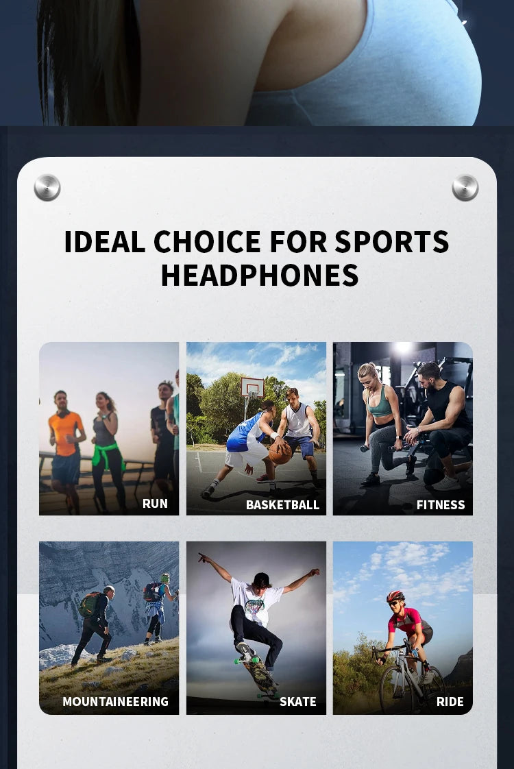 B8 Bone Conduction Headphones – IPX5 Waterproof Bluetooth Sport Earphones