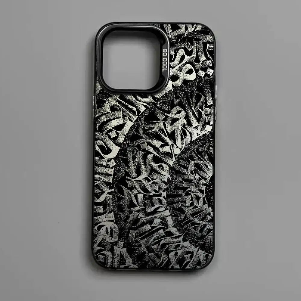 Graffiti Art Phone Case – Matte Shockproof Cover for iPhone 11-17 Pro Max