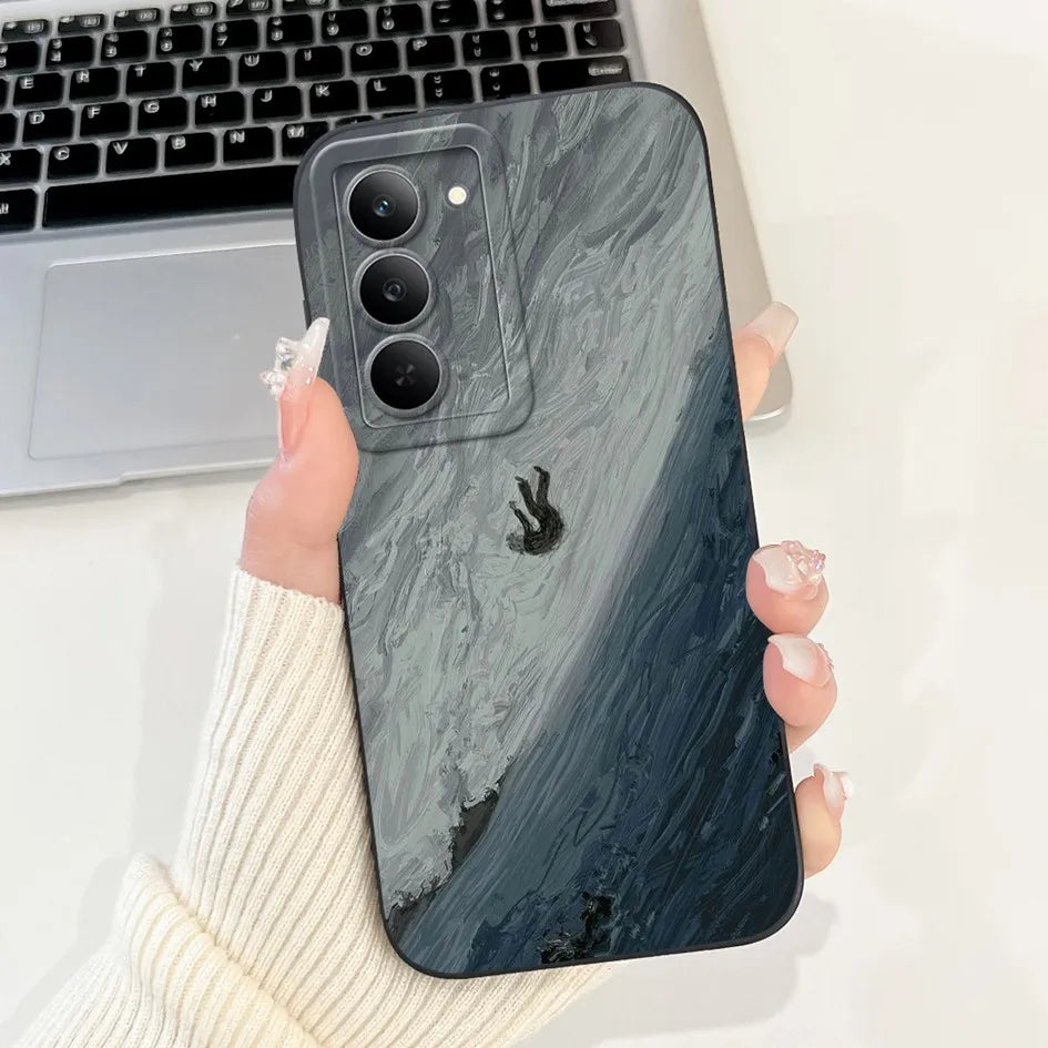 Graffiti Butterfly Phone Case – Camera Protection Cover for Realme 14x 5G