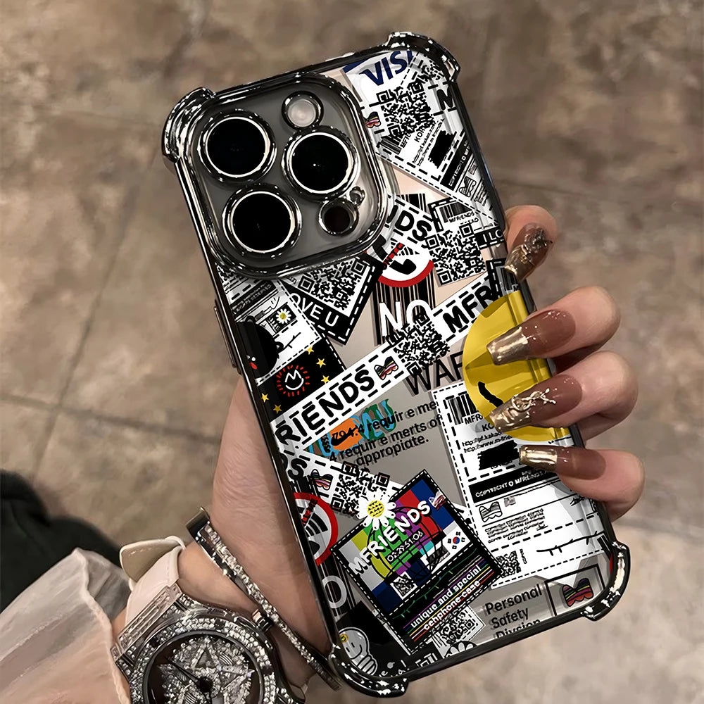 Graffiti Newspaper Label Case – Samsung Galaxy S20-S25 Series