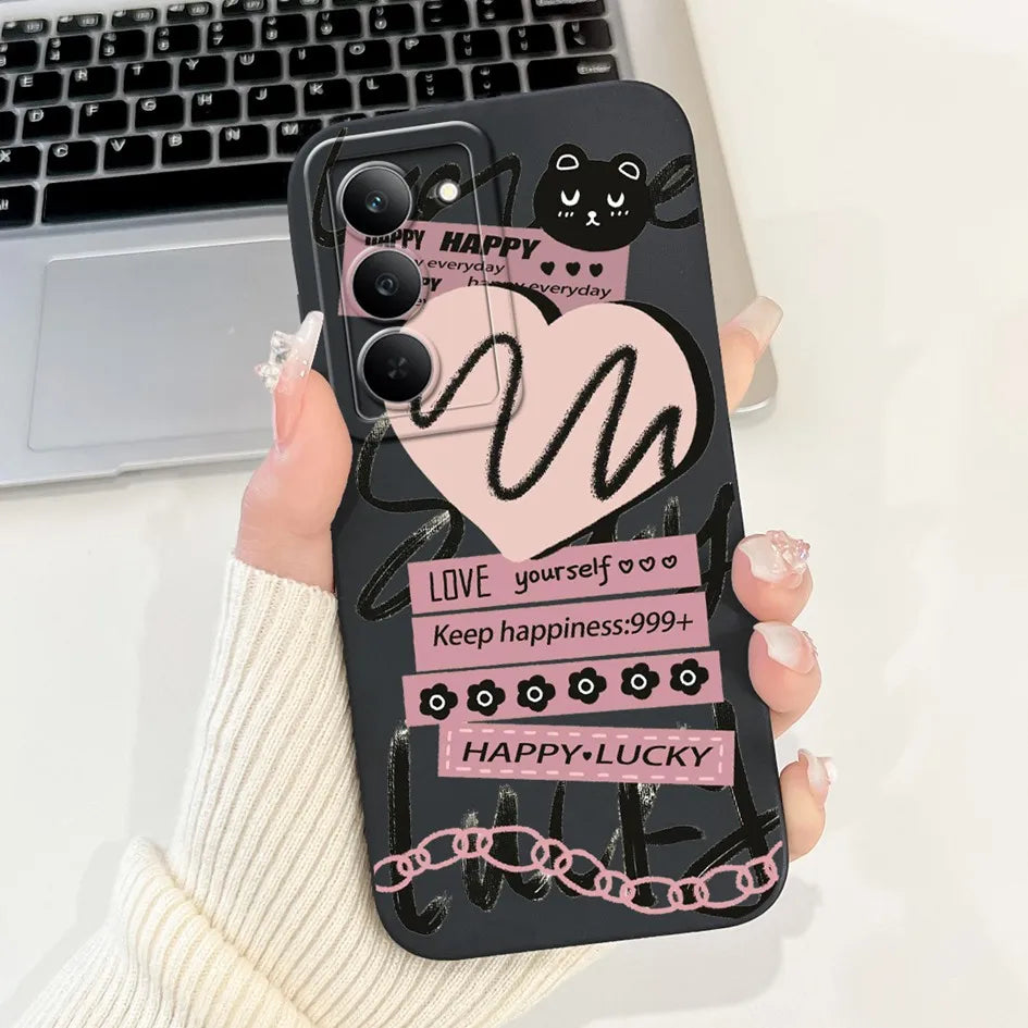 Graffiti Butterfly Phone Case – Camera Protection Cover for Realme 14x 5G