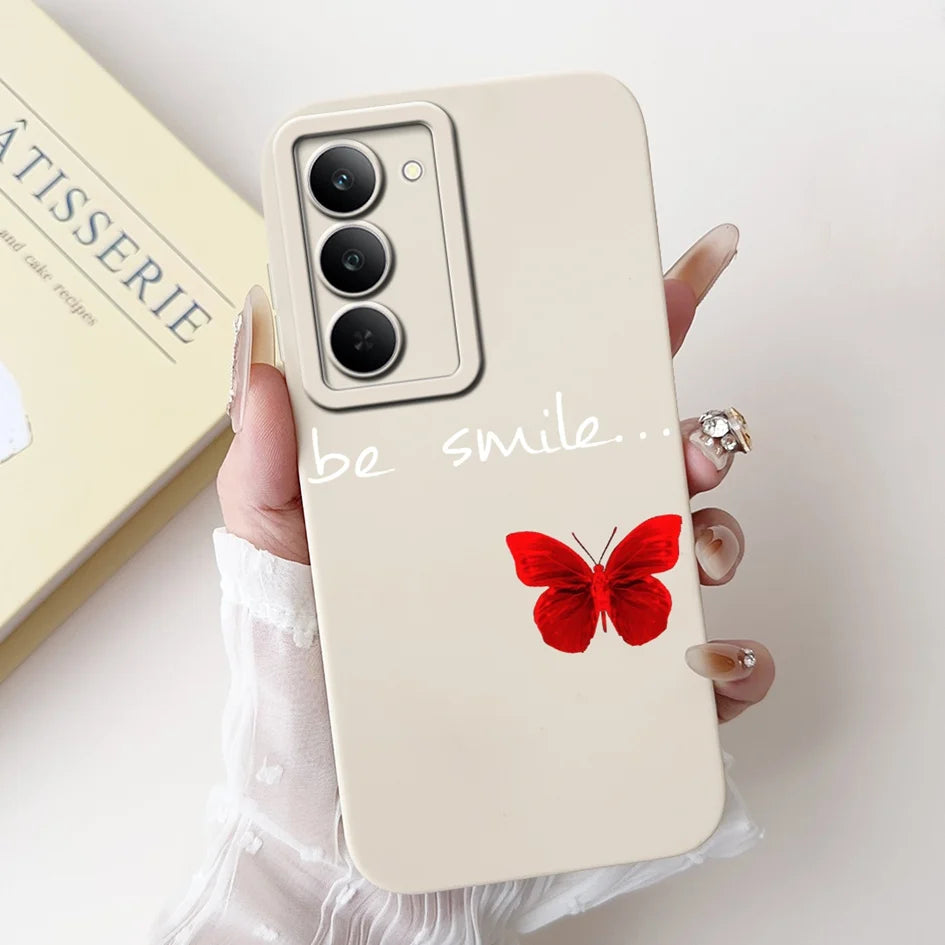 Graffiti Butterfly Phone Case – Camera Protection Cover for Realme 14x 5G