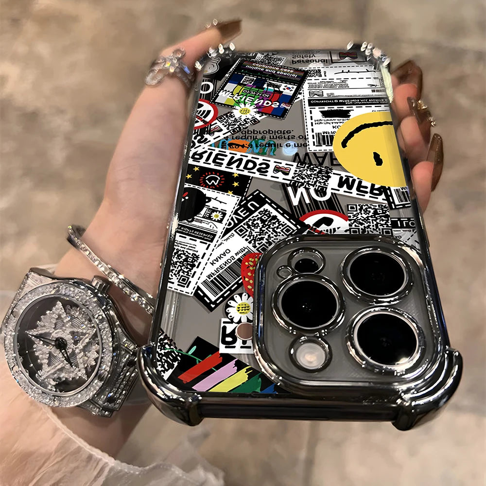Graffiti Newspaper Label Case – Samsung Galaxy S20-S25 Series