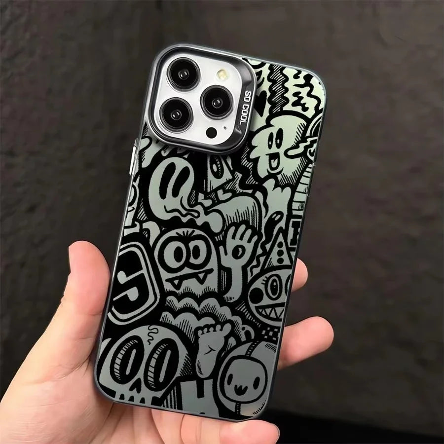 Cute Graffiti Frosted Phone Case – Xiaomi Mi & POCO Series