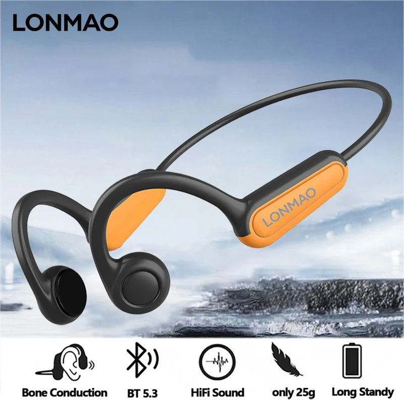 B8 Bone Conduction Headphones – IPX5 Waterproof Bluetooth Sport Earphones