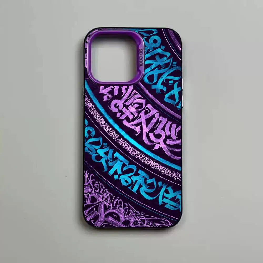 Graffiti Art Phone Case – Matte Shockproof Cover for iPhone 11-17 Pro Max
