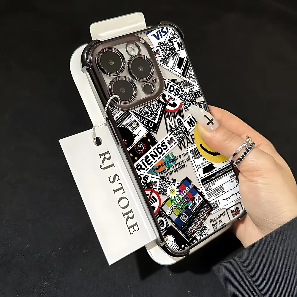 Graffiti Newspaper Label Case – Samsung Galaxy S20-S25 Series