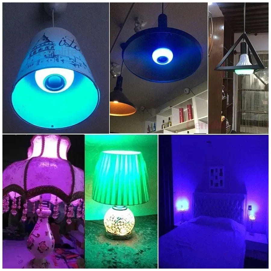 Bluetooth Speaker LED Light Bulb – RGB Music Bulb with Remote