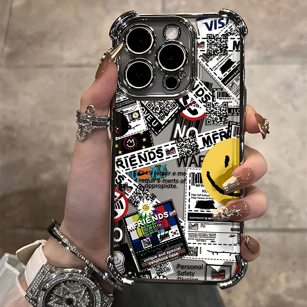 Graffiti Newspaper Label Case – Samsung Galaxy S20-S25 Series