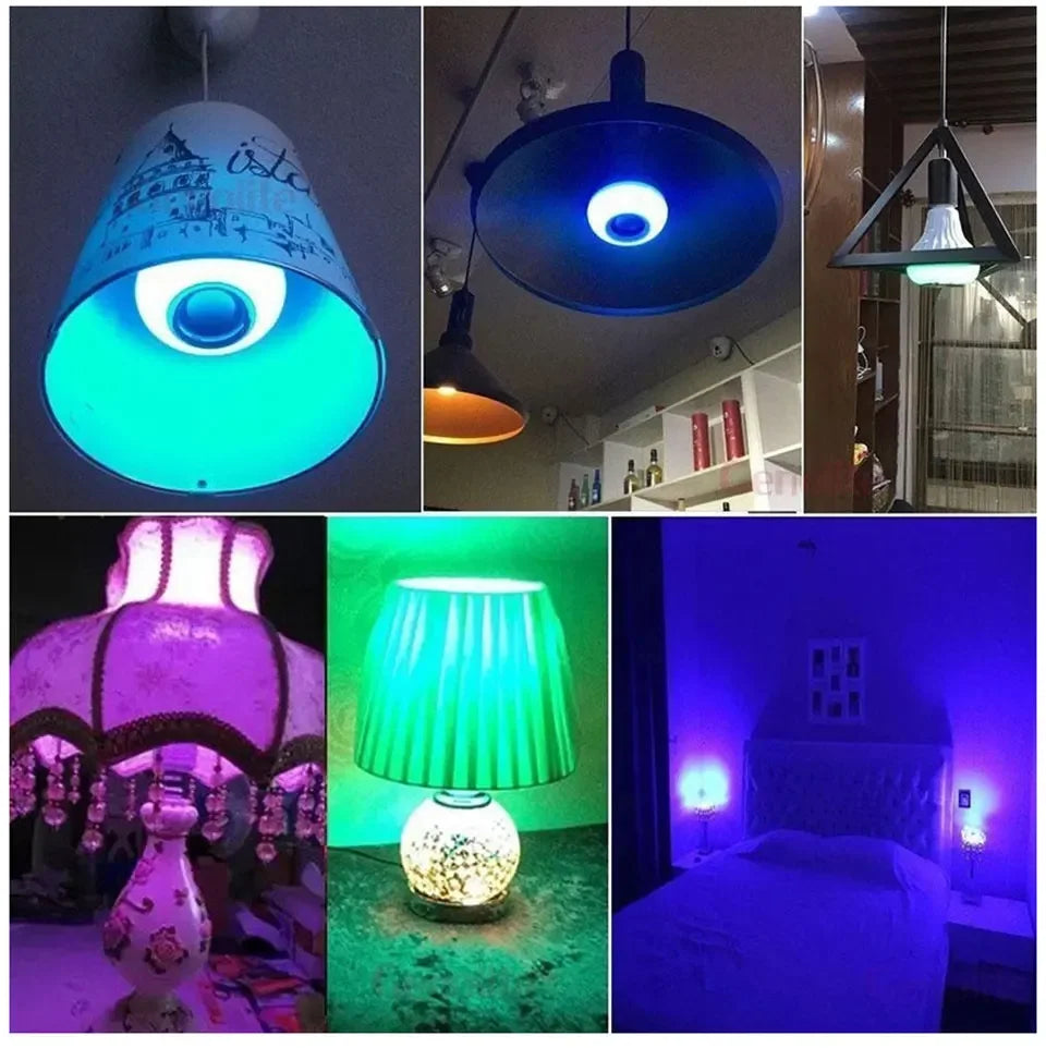 Bluetooth Speaker LED Light Bulb – RGB Music Bulb with Remote