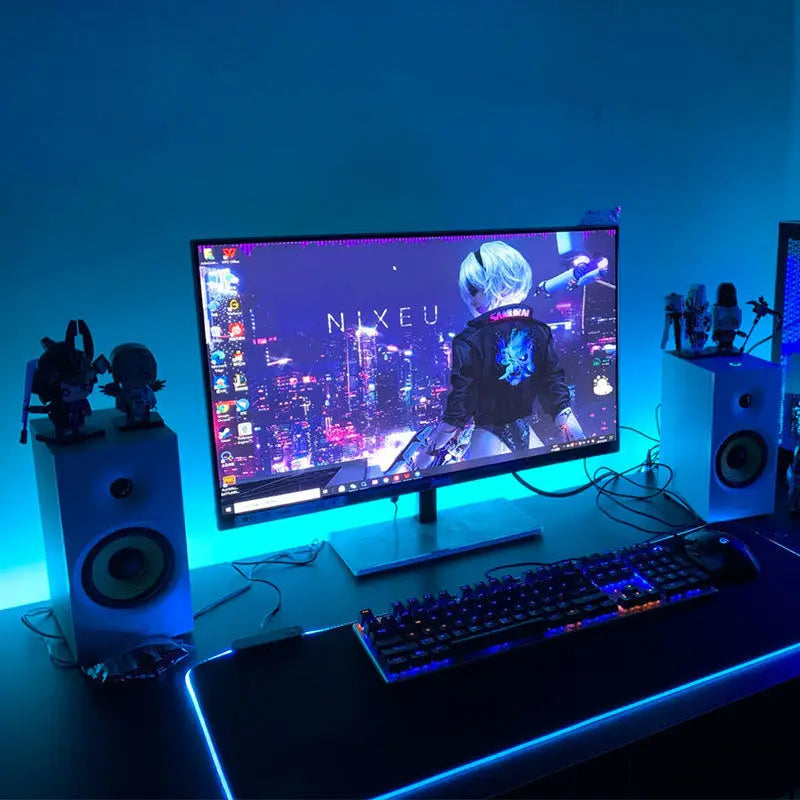 USB PC Monitor LED Backlight Strip – RGBIC App & Music Sync