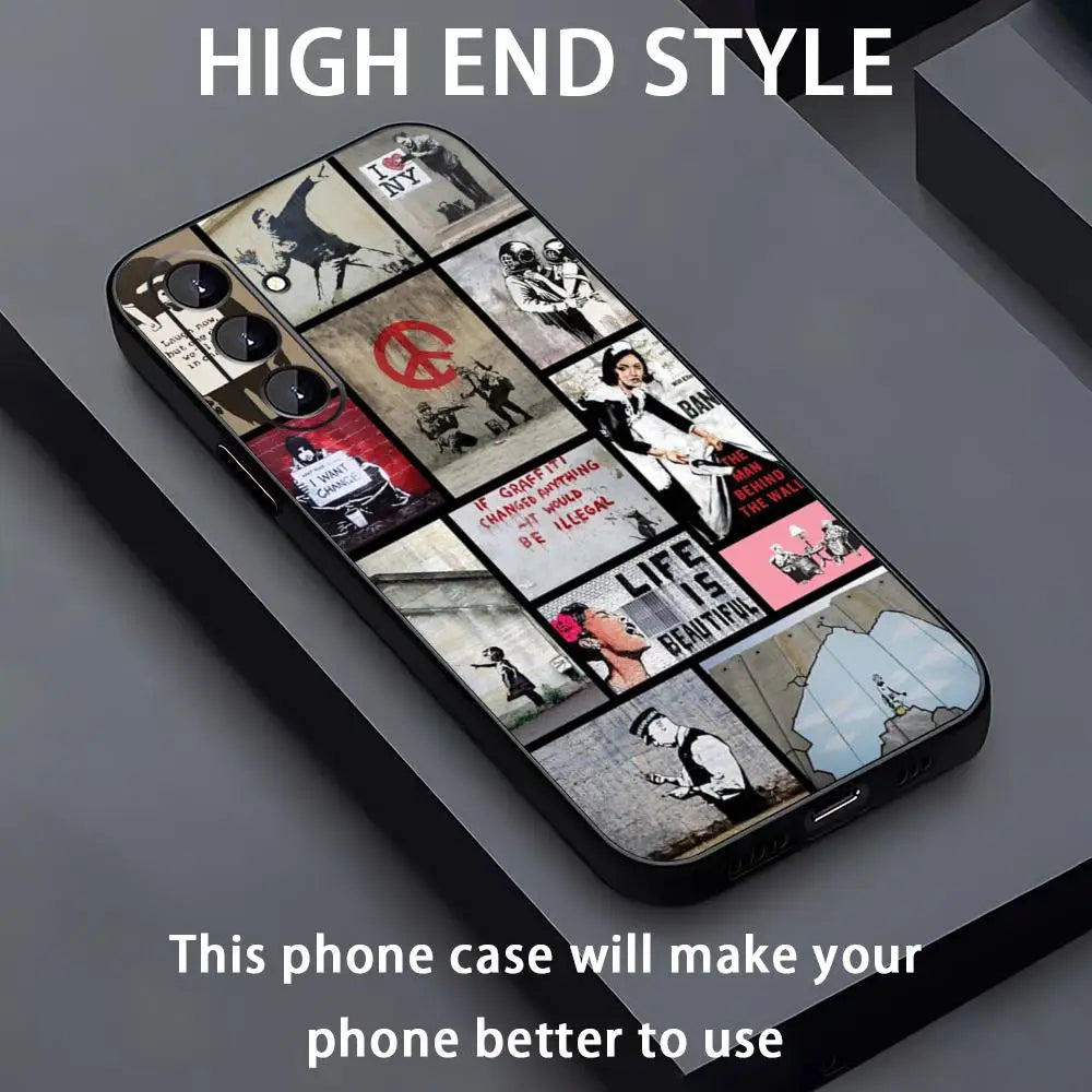 Banksy Graffiti Art Phone Case – Soft Cover for Samsung Galaxy A Series
