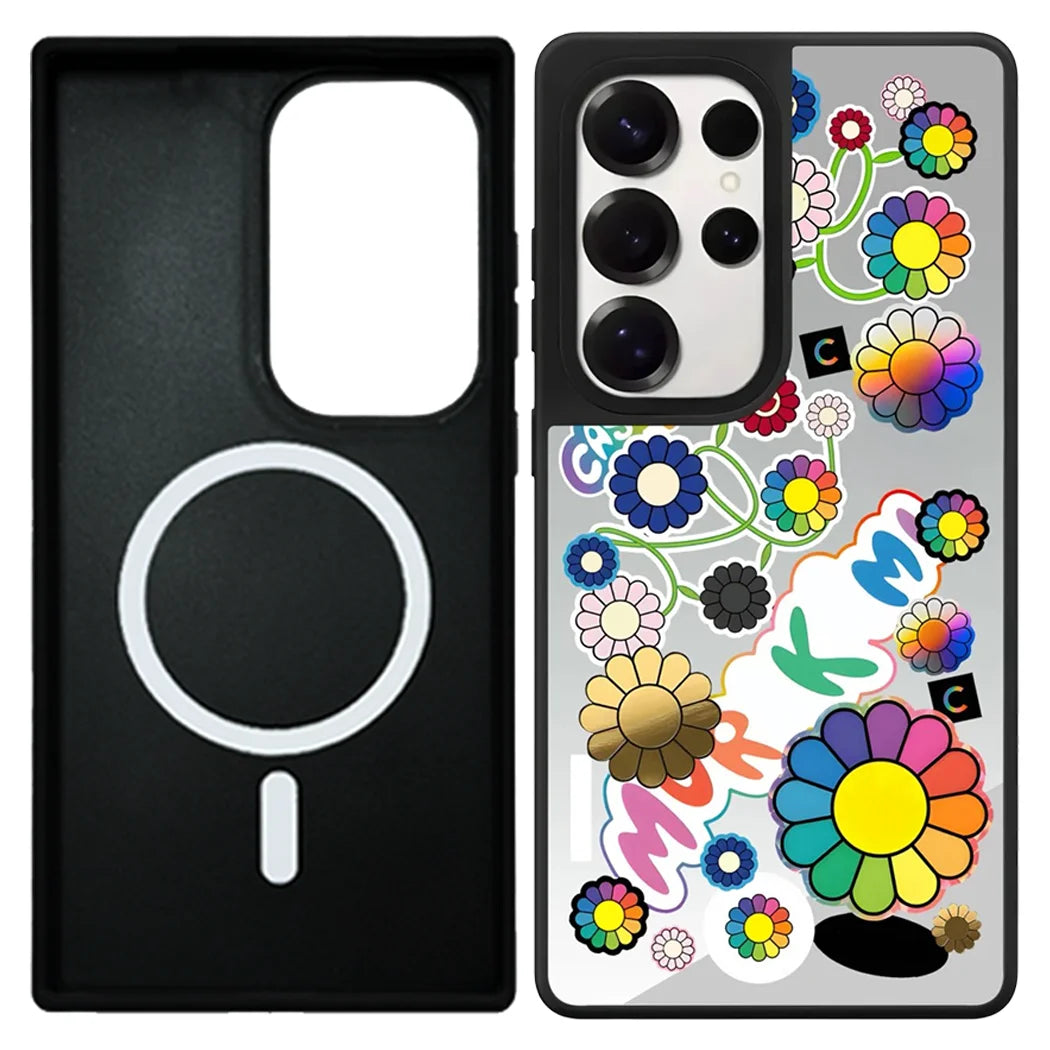 Graffiti Flowers Mirror Case – Samsung Galaxy S24/S25/S26 Series