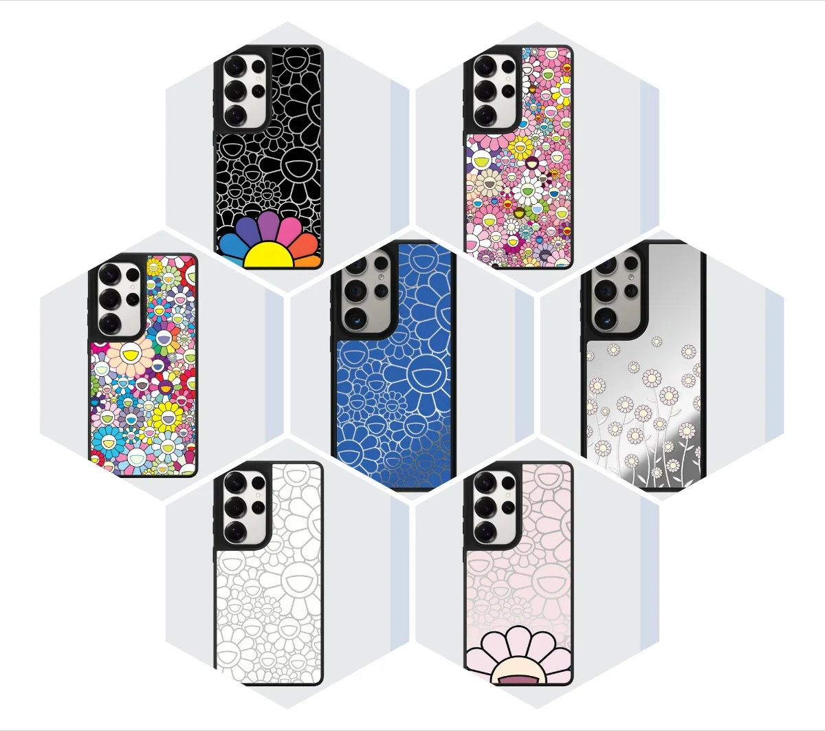 Graffiti Flowers Mirror Case – Samsung Galaxy S24/S25/S26 Series