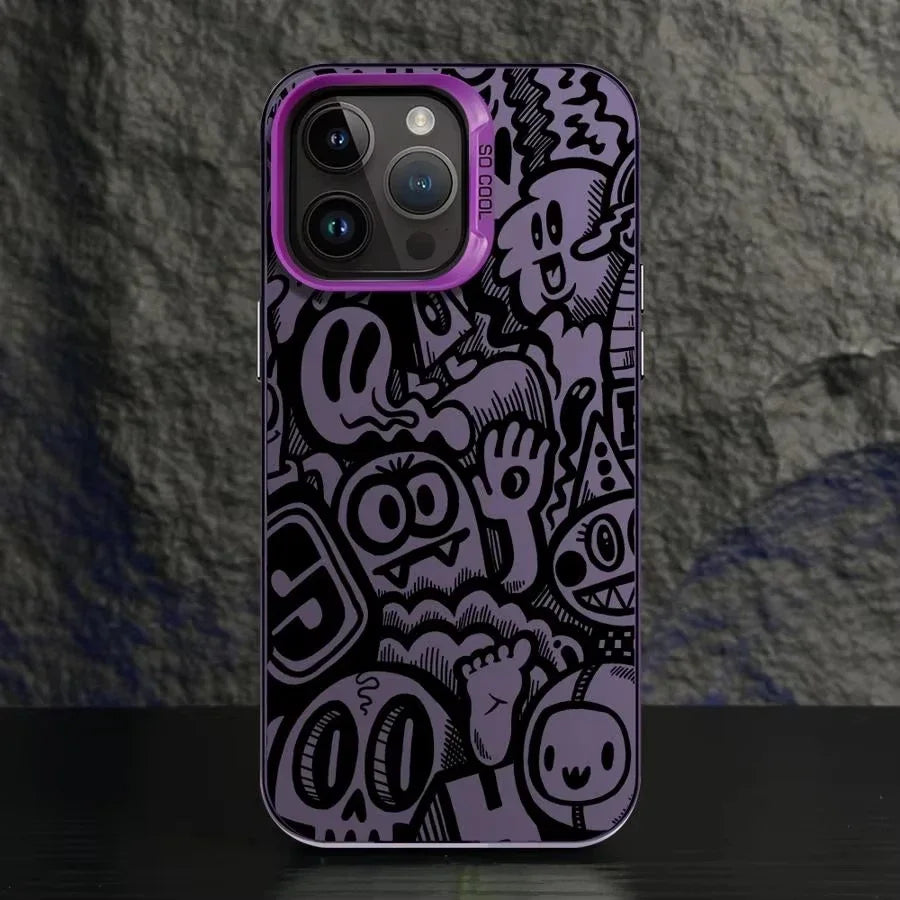 Cute Graffiti Frosted Phone Case – Xiaomi Mi & POCO Series