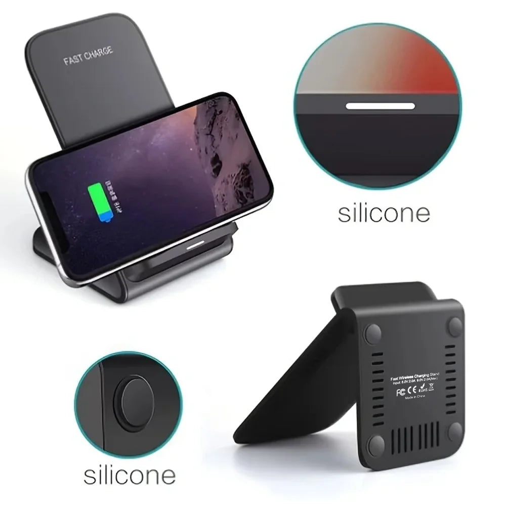 30W Wireless Charging Stand – Fast Charge iPhone & Samsung