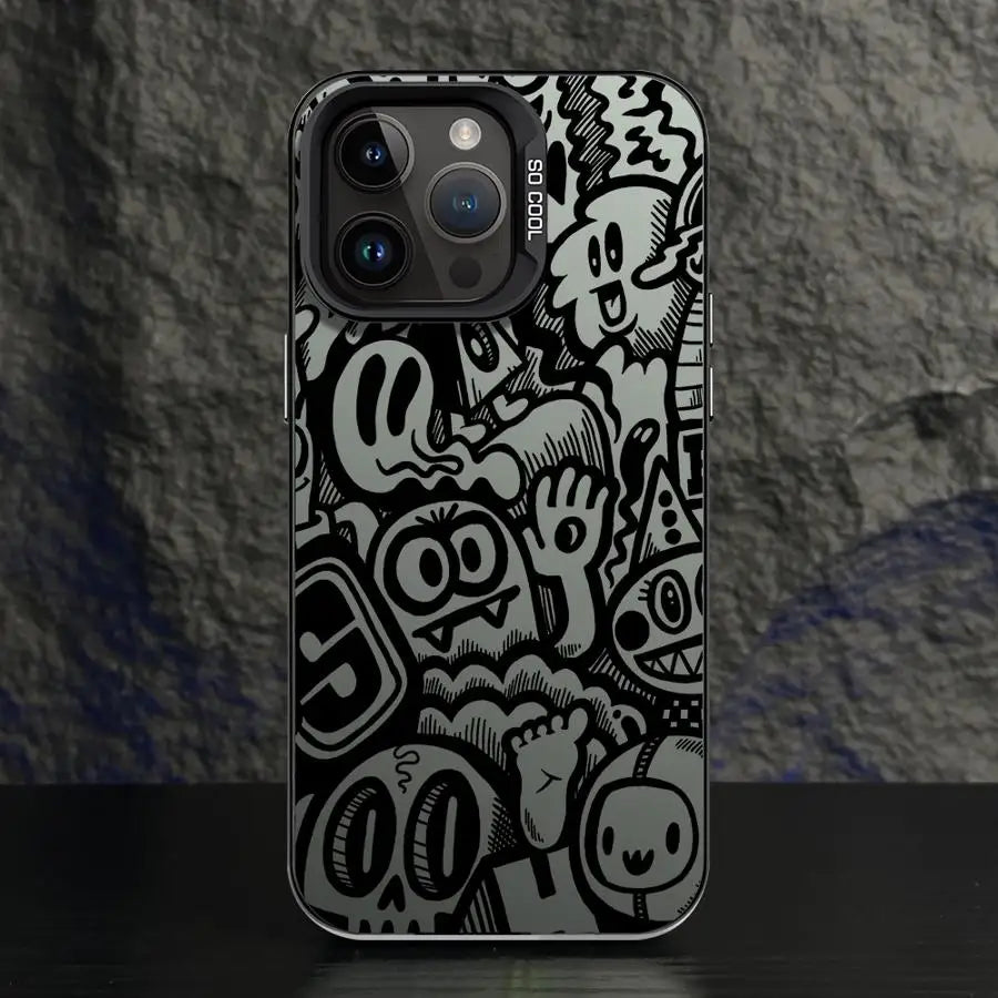Cute Graffiti Frosted Phone Case – Xiaomi Mi & POCO Series