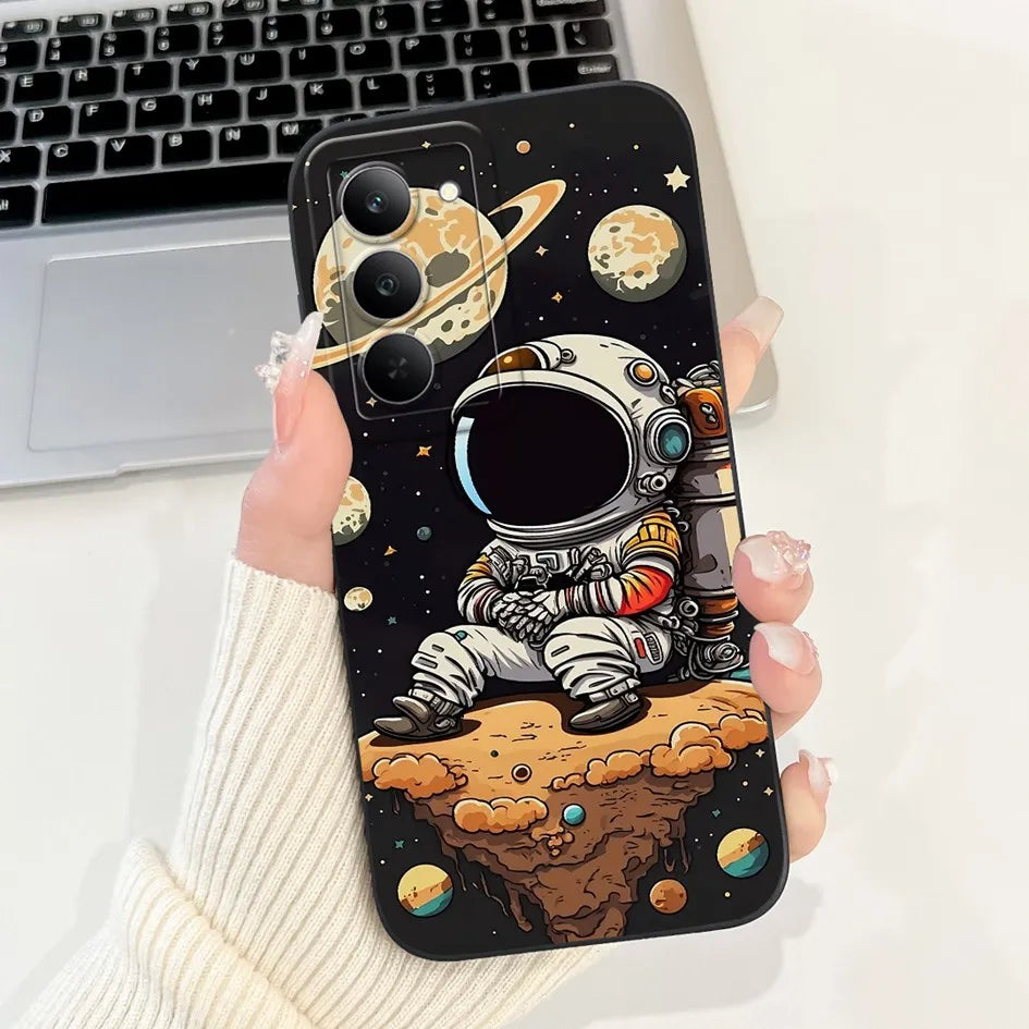 Graffiti Butterfly Phone Case – Camera Protection Cover for Realme 14x 5G