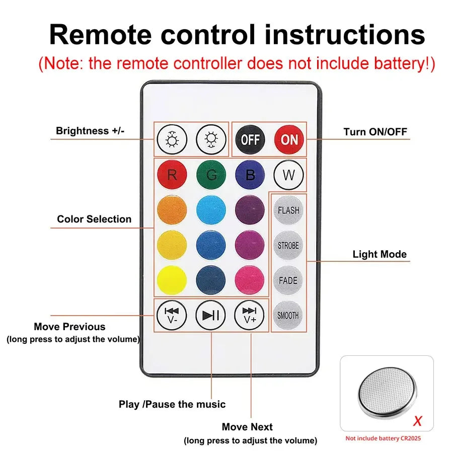 Bluetooth Speaker LED Light Bulb – RGB Music Bulb with Remote