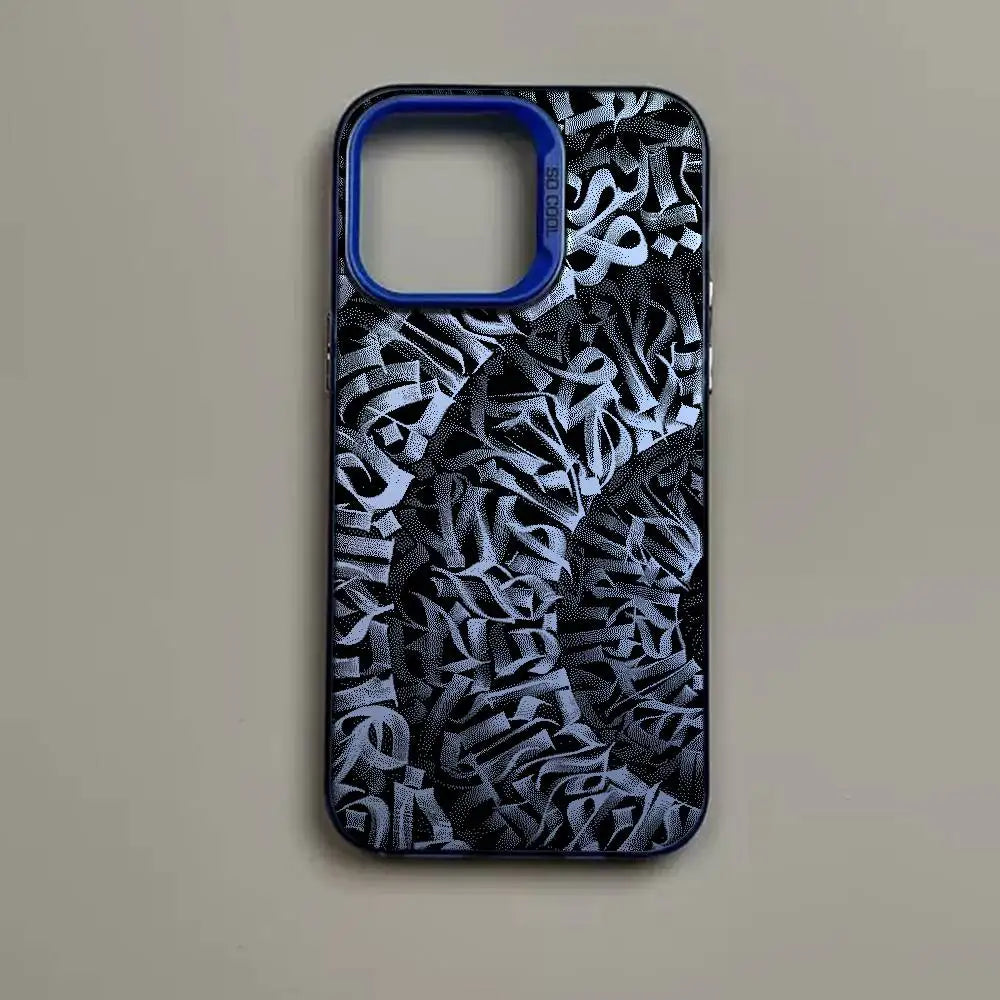 Graffiti Art Phone Case – Matte Shockproof Cover for iPhone 11-17 Pro Max