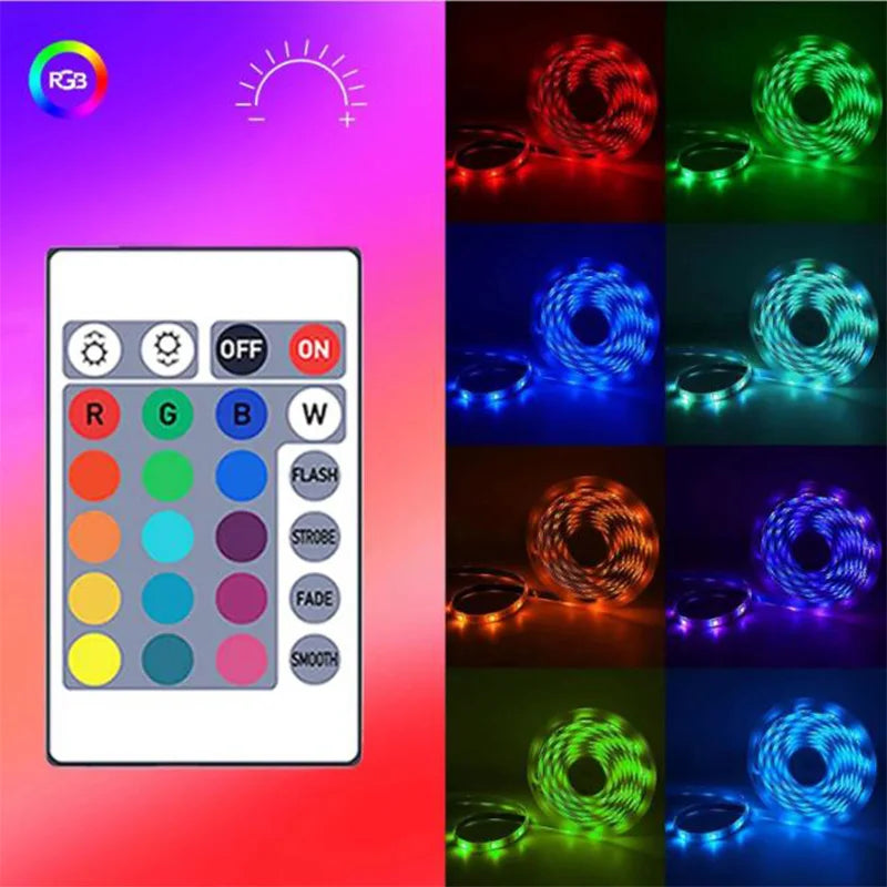 RGB LED Strip Lights – App & Remote Control Room Ambiance Lighting