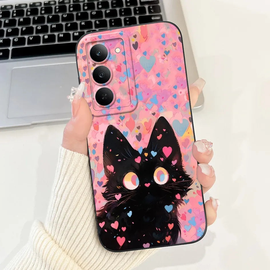 Graffiti Butterfly Phone Case – Camera Protection Cover for Realme 14x 5G