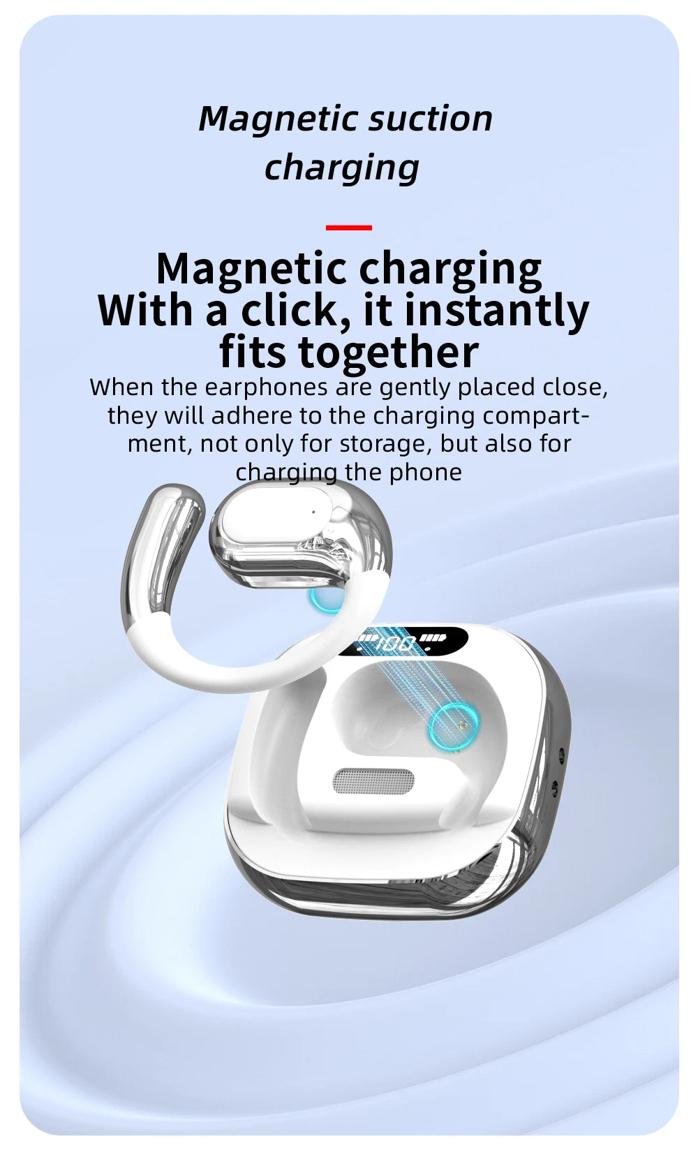 B8 Bone Conduction Wireless Earphones – IPX5 Waterproof Sports Headset