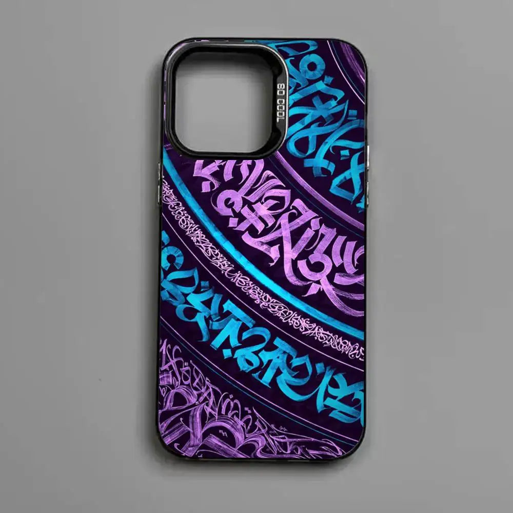 Graffiti Art Phone Case – Matte Shockproof Cover for iPhone 11-17 Pro Max