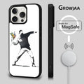 Banksy Graffiti MagSafe iPhone Case – Wireless Charging Cover for iPhone 13-16 Pro Max