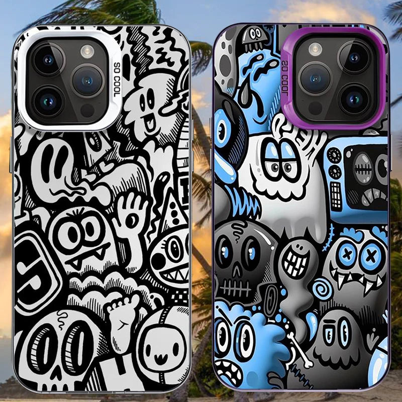 Cute Graffiti Frosted Phone Case – Xiaomi Mi & POCO Series