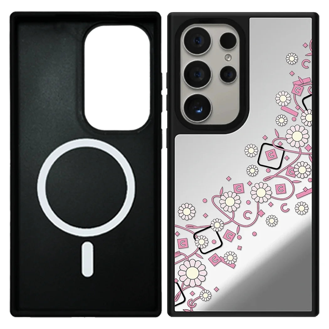 Graffiti Flowers Mirror Case – Samsung Galaxy S24/S25/S26 Series