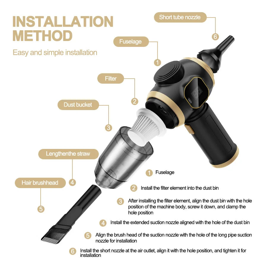Wireless Car & Home Vacuum Cleaner – High Power