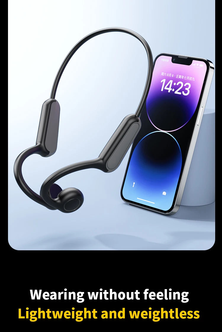 B8 Bone Conduction Headphones – IPX5 Waterproof Bluetooth Sport Earphones