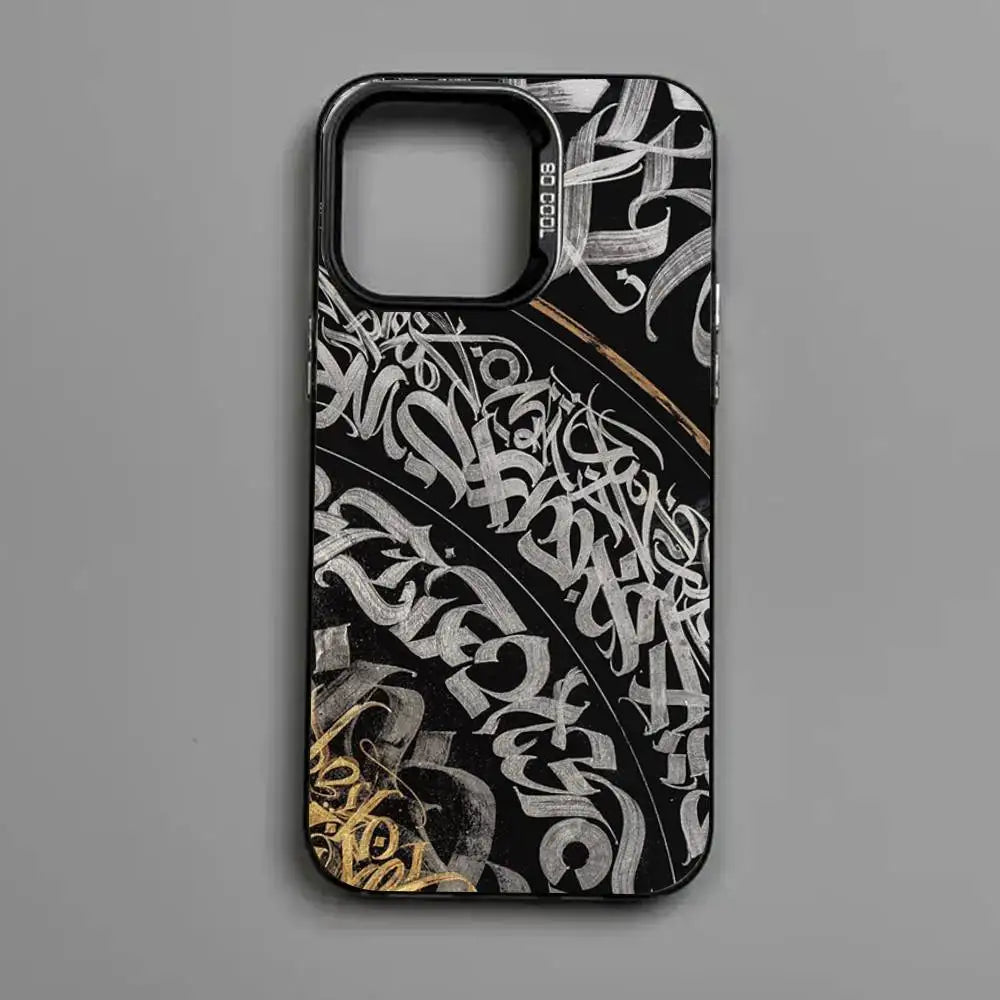 Graffiti Art Phone Case – Matte Shockproof Cover for iPhone 11-17 Pro Max