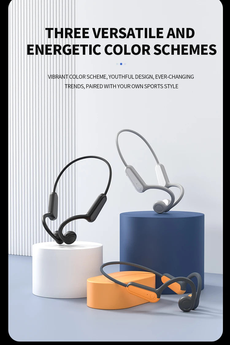 B8 Bone Conduction Headphones – IPX5 Waterproof Bluetooth Sport Earphones