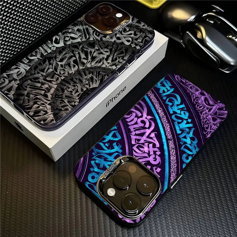 Graffiti Art Phone Case – Matte Shockproof Cover for iPhone 11-17 Pro Max
