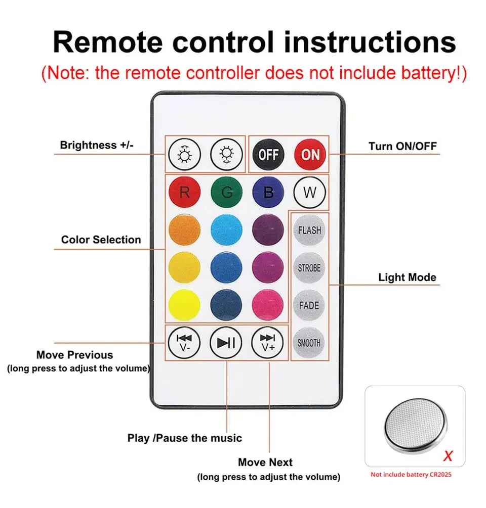 Bluetooth Speaker LED Light Bulb – RGB Music Bulb with Remote