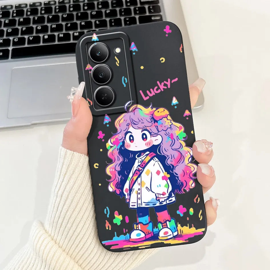 Graffiti Butterfly Phone Case – Camera Protection Cover for Realme 14x 5G